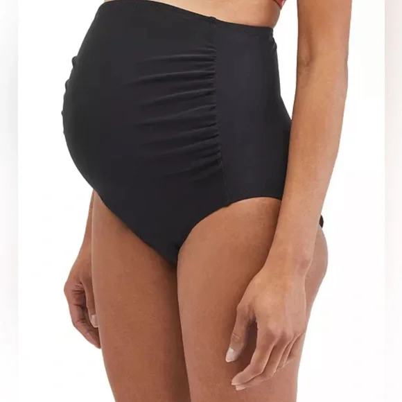 Like New Motherhood Maternity Beach Bump™ High Waist Bikini Bottom UPF 50+ - Picture 3 of 5